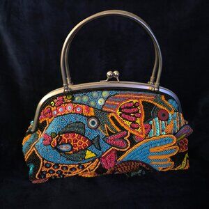 Chico’s Vintage Beaded Fish Handbag/Crossbody